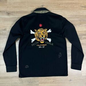 Limited Edition DC Shoe Co Black Button Up Shirt Tiger And Bones Graphic Size M